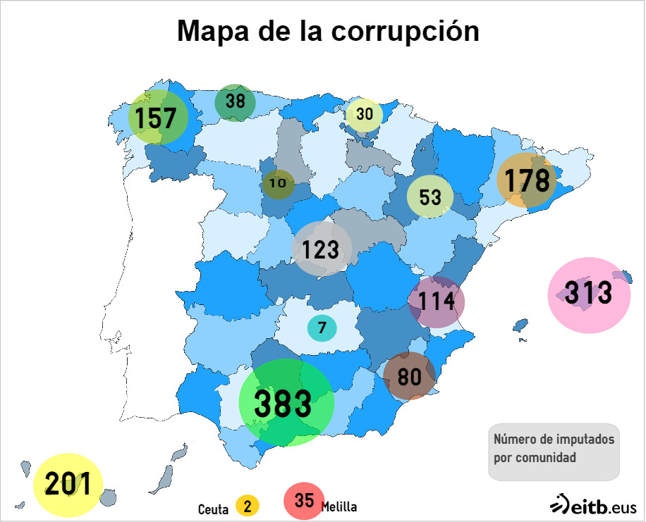 Mapa De La Corrupción Del Partido Popular En España Iva