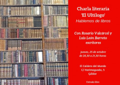 'Ultílogo', charla literaria Valcárcel y Barreto