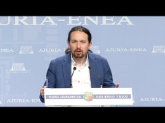 Declaraciones de Pablo Iglesias tras la reunión con el lehendakari Iñigo Urkullu