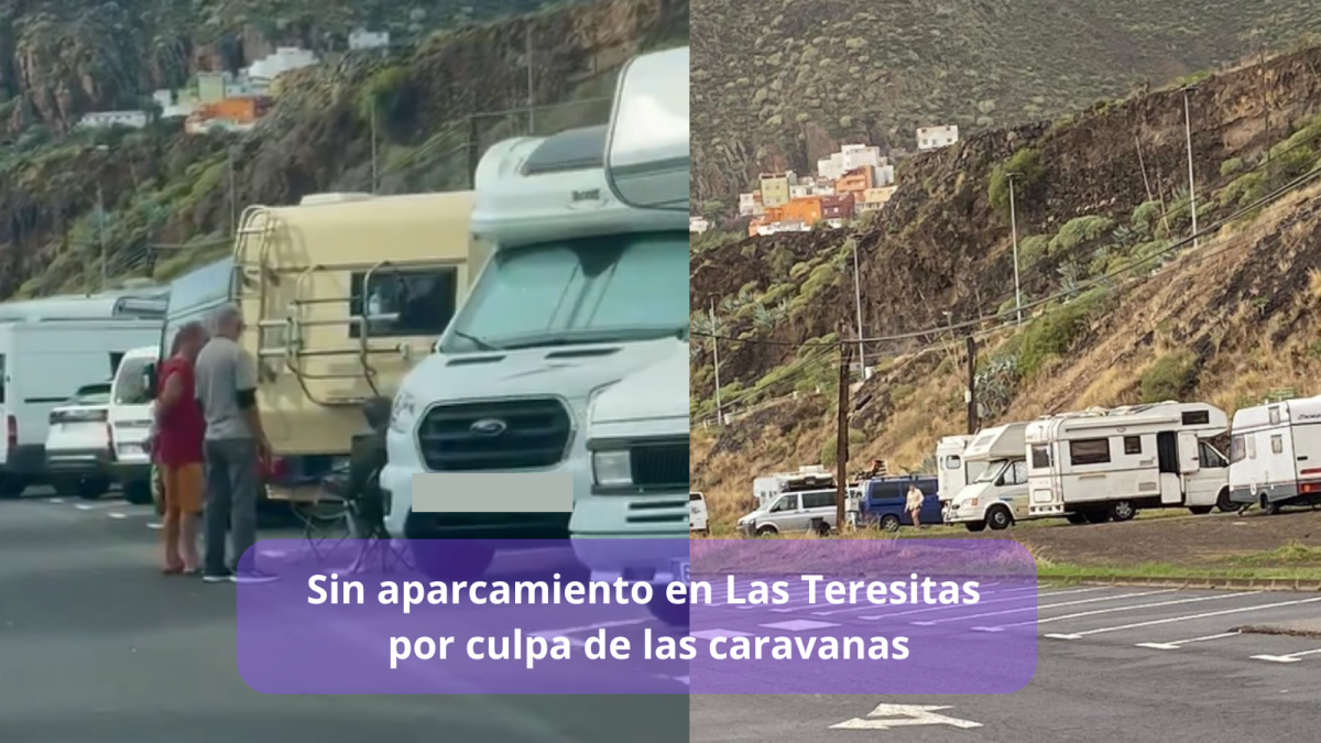 Sin aparcamiento en Las Teresitas por culpa de las caravanas