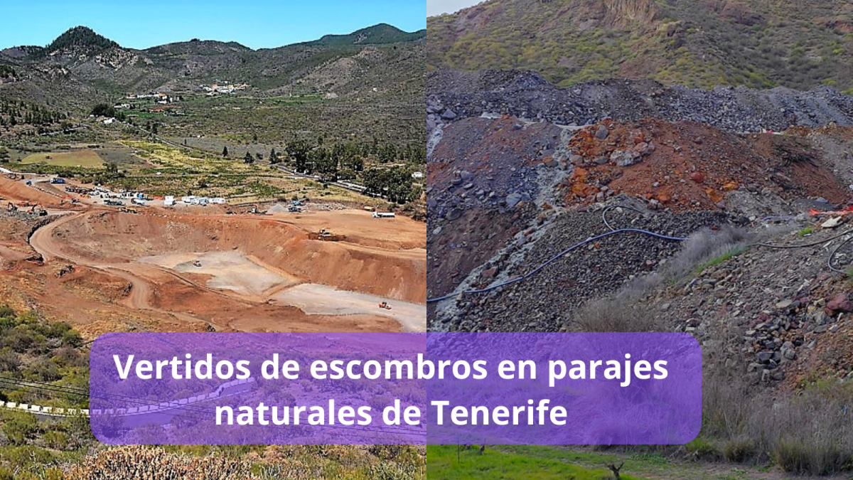 Vertidos de escombros en parajes naturales de Tenerife